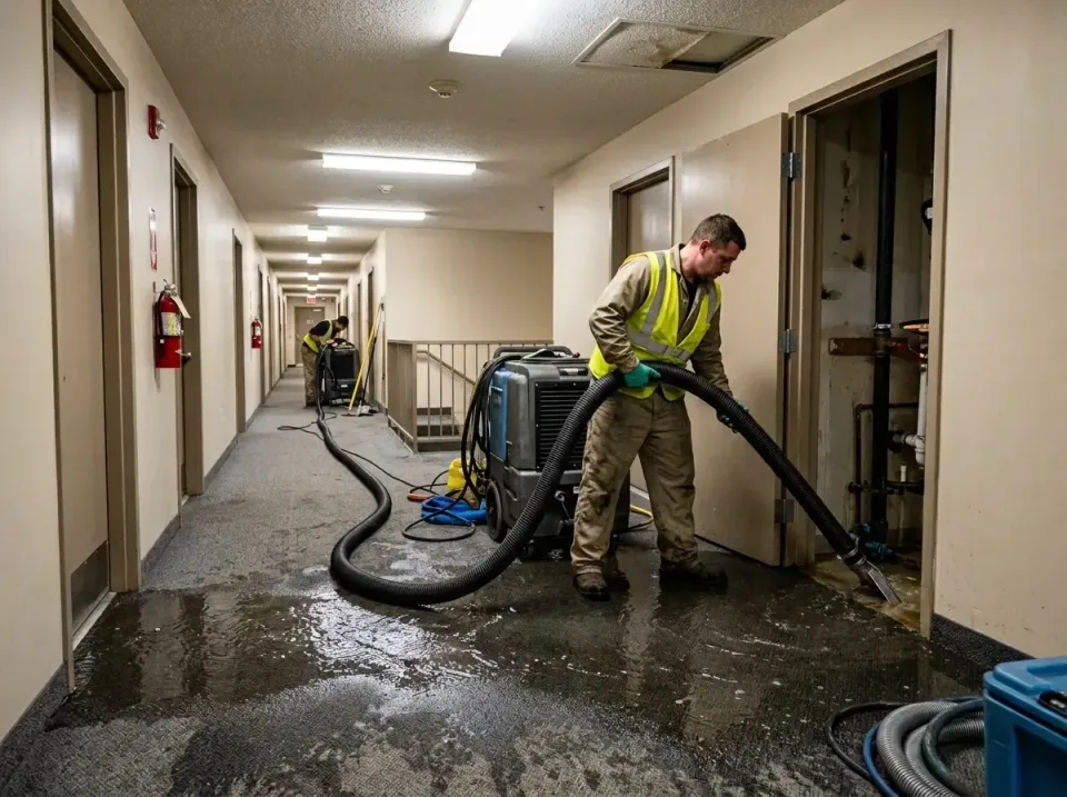 multi-unit-apartment-hallway-f-005 — frequently asked questions, Emergency Burst Pipe Water Extraction & Removal in Raceland…